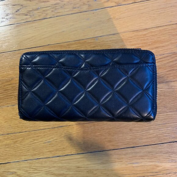 Kate Spade Natalia Quilted Leather Large Wallet | Black - Picture 3 of 8